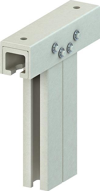 Produktbild Niedax NIE FPDS500/AC GFK-HÃ¤ngestiel Doppel-C-Prof.90x45x500mm 2x2,5kN PES