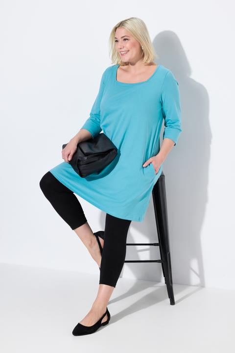 Produktbild Ulla Popken Longshirt, A-Linie, Carré-Ausschnitt, 3/4-Arm (50, 52)