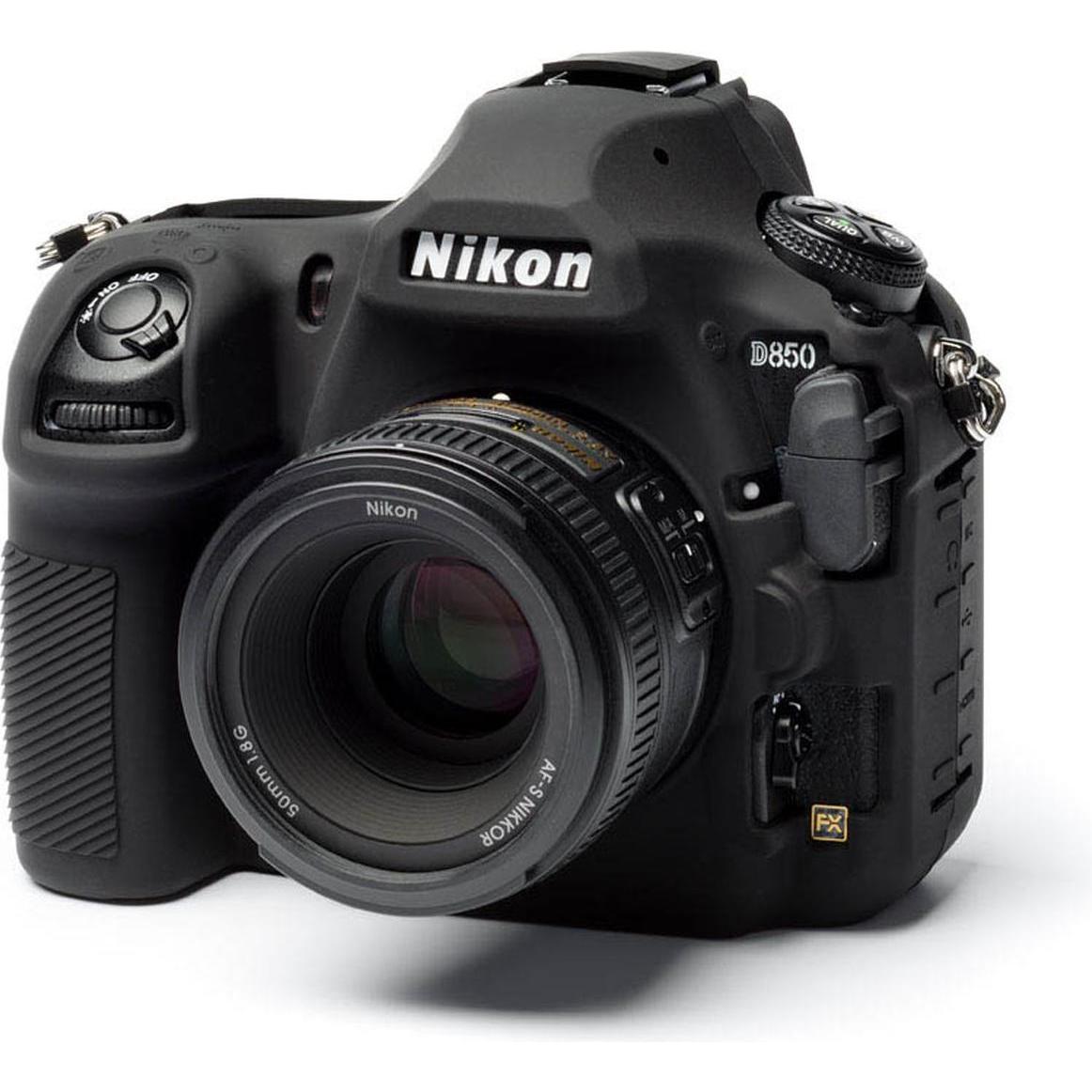 easyCover custodia per Nikon D850 nera (Custodia per fotocamera), Borsa fotocamera, Nero