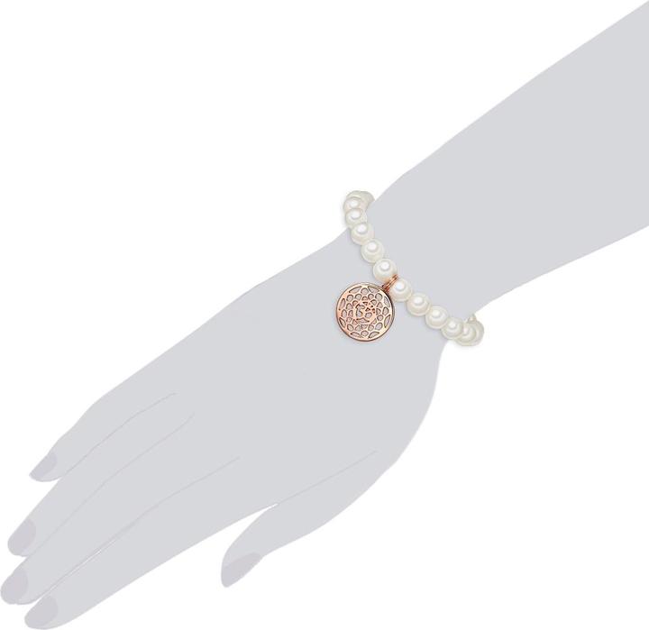 Produktbild Lulu & Jane Damen Karma Metall-Legierung Muschelkernperle roségold - 29491 (18 cm, Metall-Legierung)