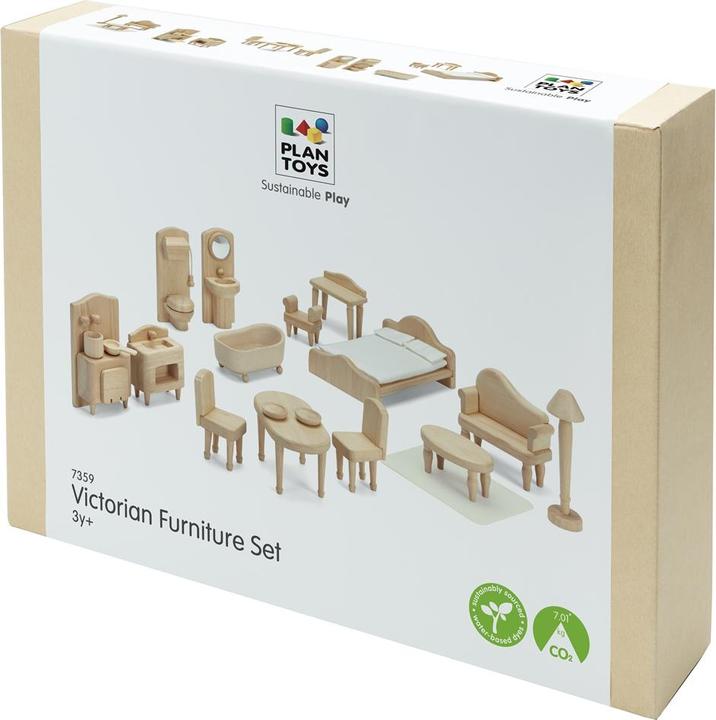 Actual product image Plantoys Houten Speelgoed Victoriaanse meubelset