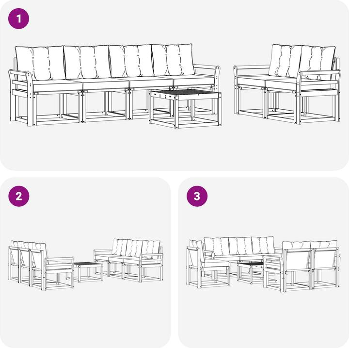 Produktbild vidaXL Outdoor-Sofa