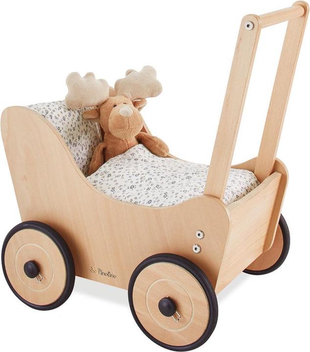 Image du produit Pinolino Puppenbettzeug für Puppenwagen und Puppenbetten „Blümchen”, blau, 3-tlg.