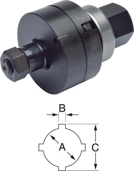 Produktbild Klauke KLA 50602420 Rundlocher mit vier Nuten, 30,5x4,8x36mm, MaterialstÃ¤rke max. 3mm