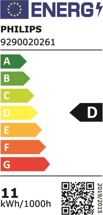 Energy Label Philips Professional Lamp CorePro LEDBulb ND 10.5-100W E27A60 827CLG (E27, 10.50 W, 1521 lm, 1 x, D)