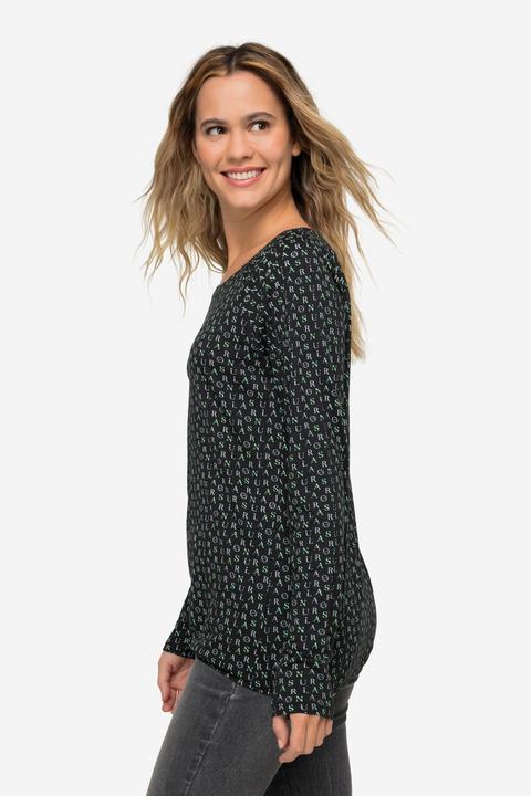 Produktbild Laurasøn T-Shirt, allover Print, Rundhals, Langarm, OEKO-TEX (L)