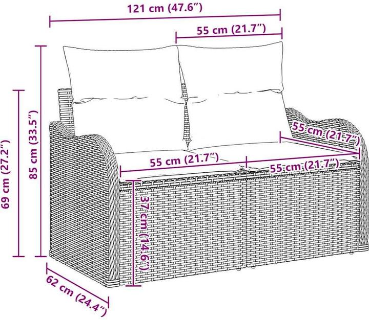 Actual product image vidaXL Garden sofa set