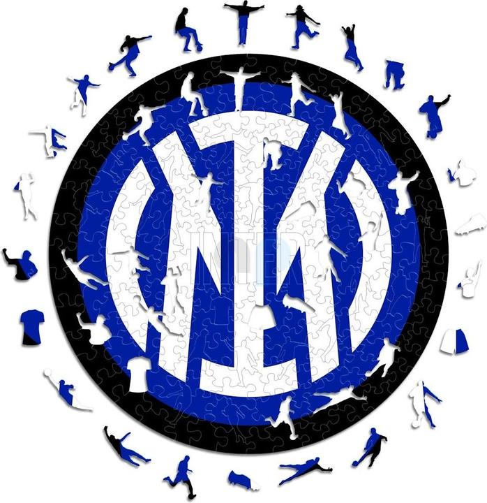 Actual product image Iconic FC Inter Milan - Logo - Wooden Puzzle Size L (500 pieces) (500 pieces)