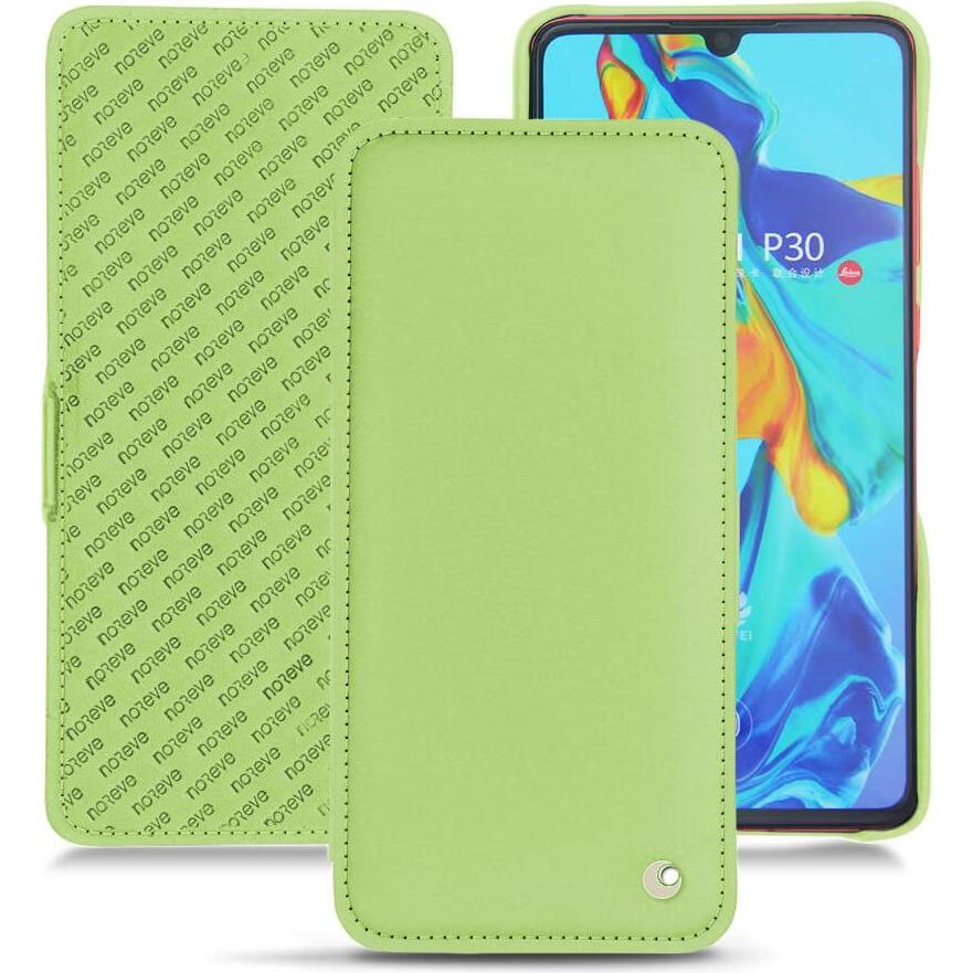 Noreve Lederschutzhülle horizontal (Huawei P30), Smartphone Hülle, Grün