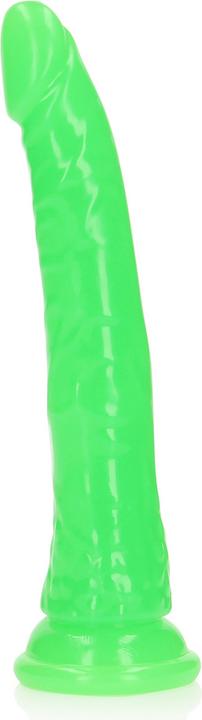 Produktbild RealRock Slim Realistic Dildo with Suction Cup - Glow in the Dark - 9" / 22,5 cm