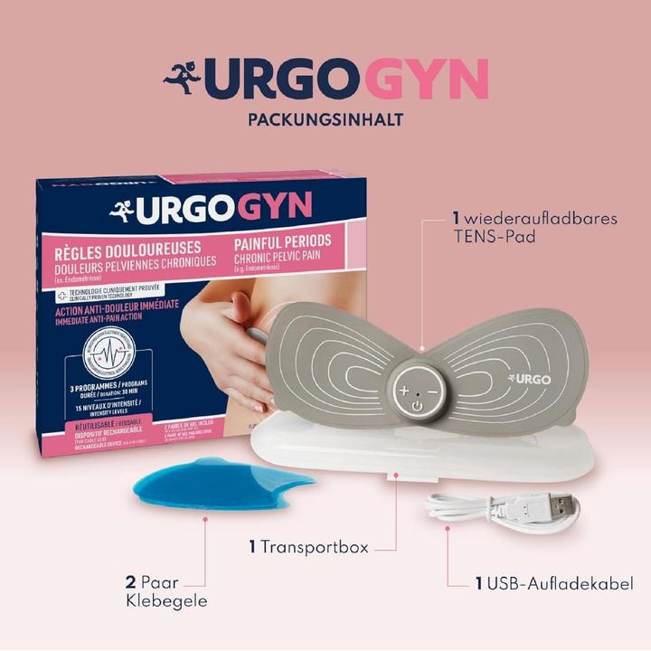 Produktbild Urgo URGOMOON Wiederaufladbares Elektrotherapie-Pflaster für schmerzhafte Perioden