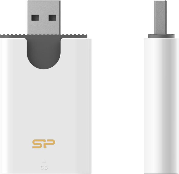 Silicon Power Combo USB 3.1 Card Reader microSD and SD White (USB-C 3.2 Gen 1)
