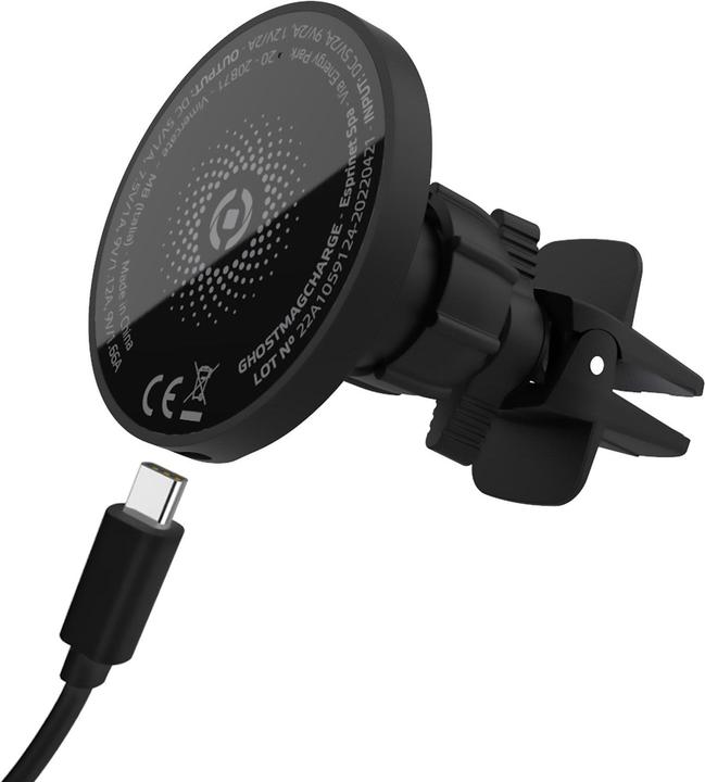 Celly Soporte Magnetico Coche Magsafe 15w Con Carga Inalambrica Ghostmagcharge