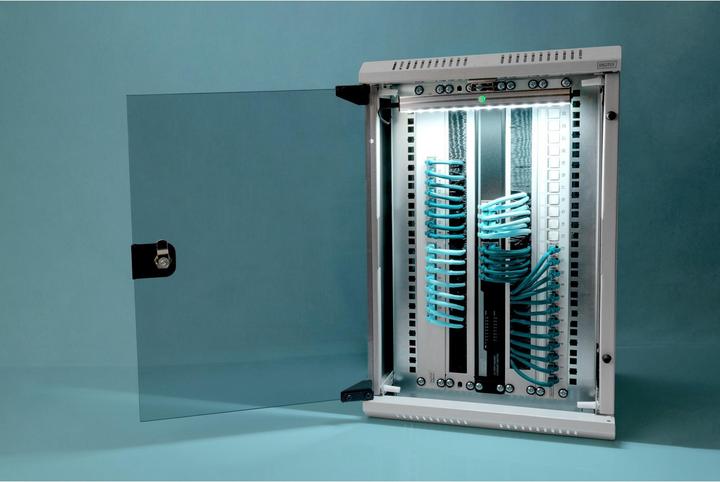 Actual product image Digitus Combi Wall Mounting Cabinet 254 mm (10") and 482.6 (19") mm (10 inch rack)
