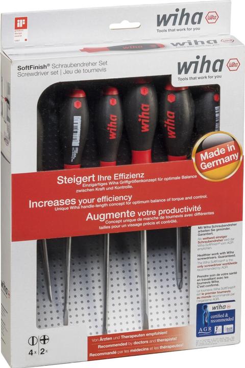 Actual product image Wiha Screwdriver set (Slotted screws, Phillipps cross recess (PH))