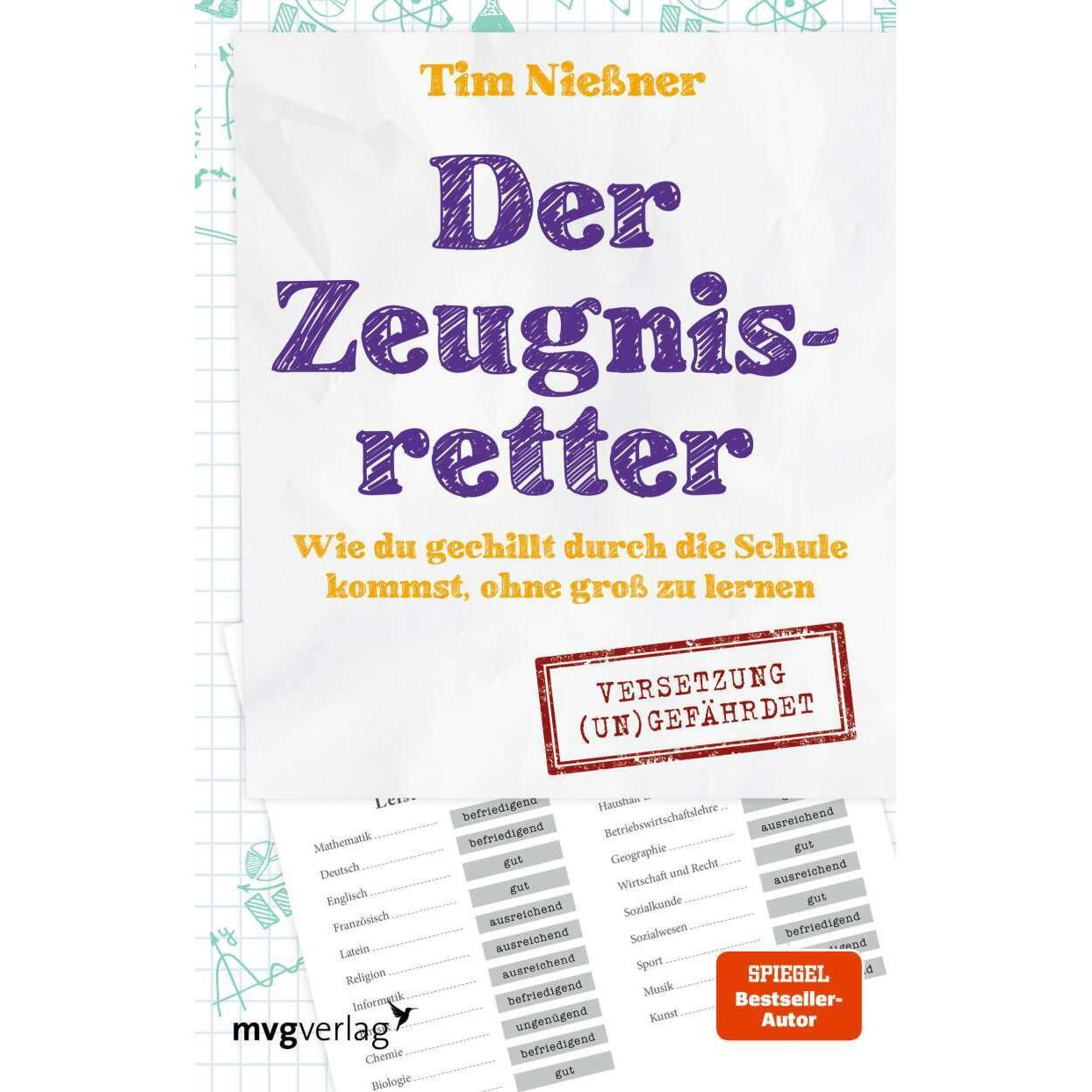 Der Zeugnisretter, Schulbücher von Tim Niessner