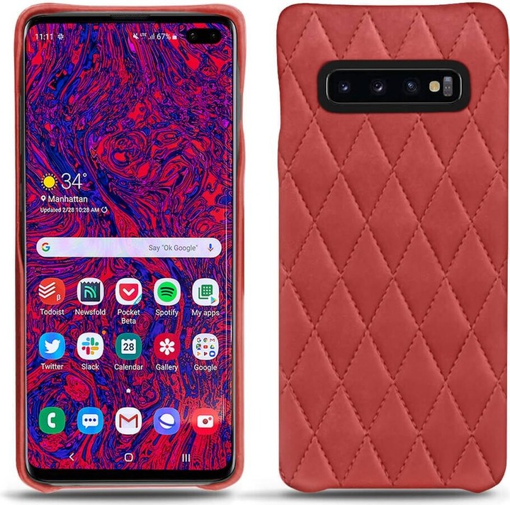 Actual product image Noreve Leather cover (Samsung Galaxy S10+)