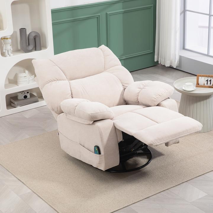 Image du produit Homcom Massagesessel Polyester, Schaumstoff Beige