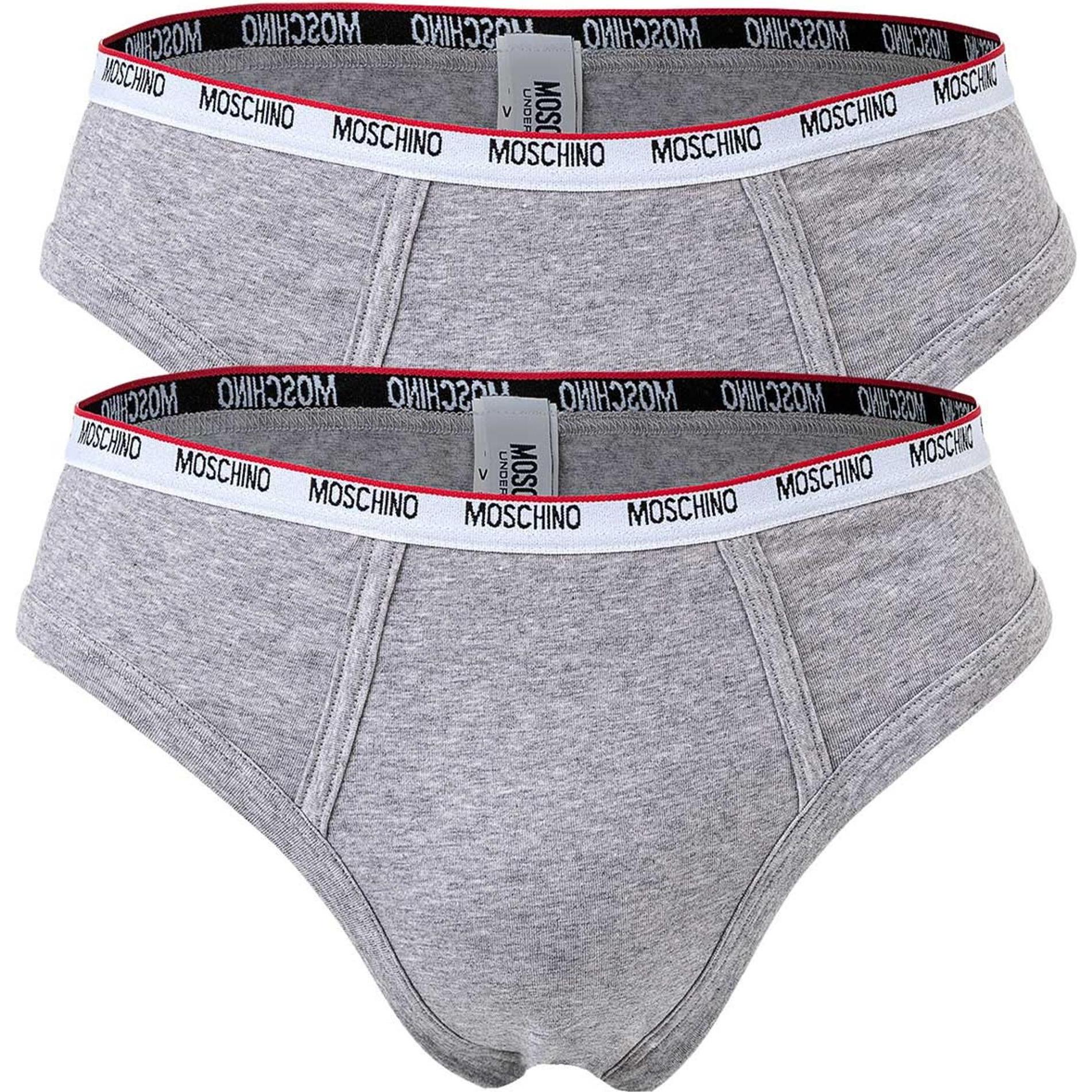 Moschino, Herren, Unterhosen, Slip Casual Bequem sitzend, Grau, (XL, 2er Pack)