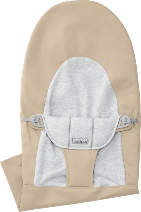 BabyBjörn Tissu siège bascule tissé/jersey, beige/gris