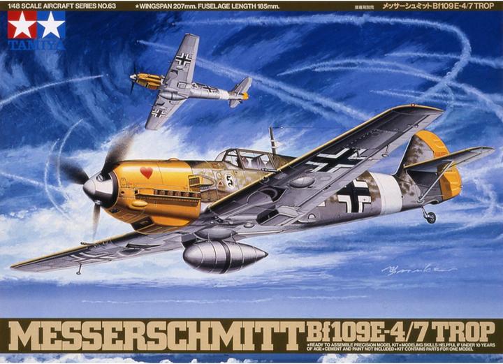 Actual product image Tamiya Messerschmitt BF109E-4/7 Trop