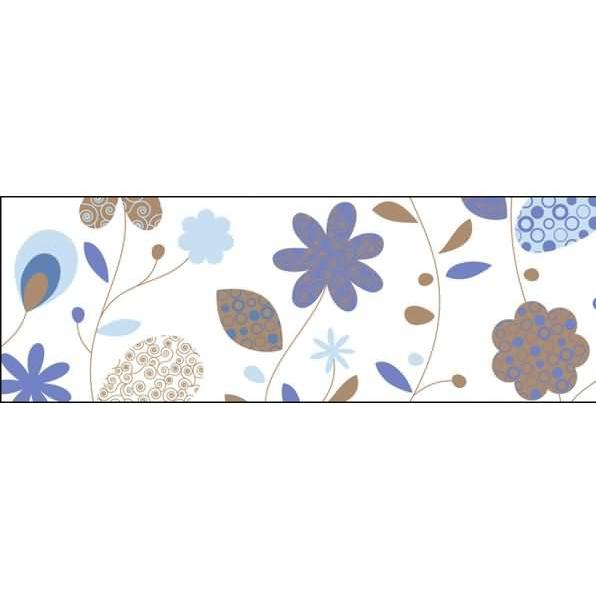 Ursus, Bastelpapier, Transparentpapier 115g/qm A4 VE=25 Blatt Landhausblumen blau/braun (115 g/m², 25 x)