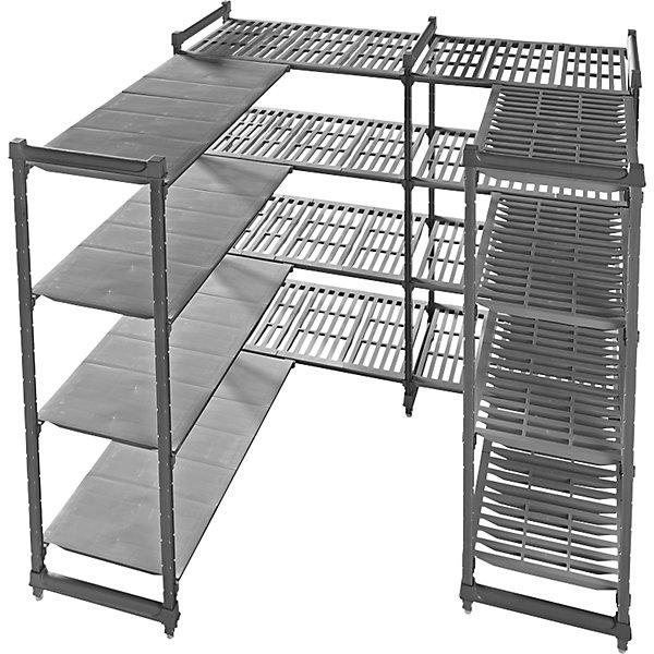 Produktbild Cambro Kunststoff-Steckregalsystem, FB-BxT 680x540 mm, AR, B 720 mm, Boden glatt