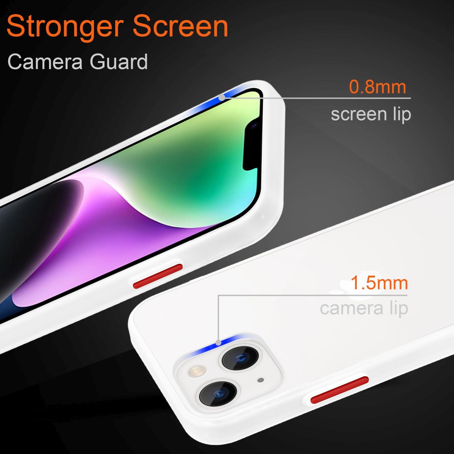 Thumbnail - Cadorabo Hülle für Apple iPhone 14 PLUS im Hybrid Matt Style (Apple iPhone 14 Plus), Smartphone Hülle, Transparent