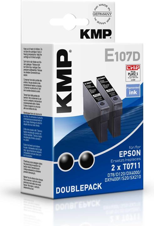 Produktbild KMP E107D Double Pack - 2er-Pack - 7.4 ml - Schwarz (BK)