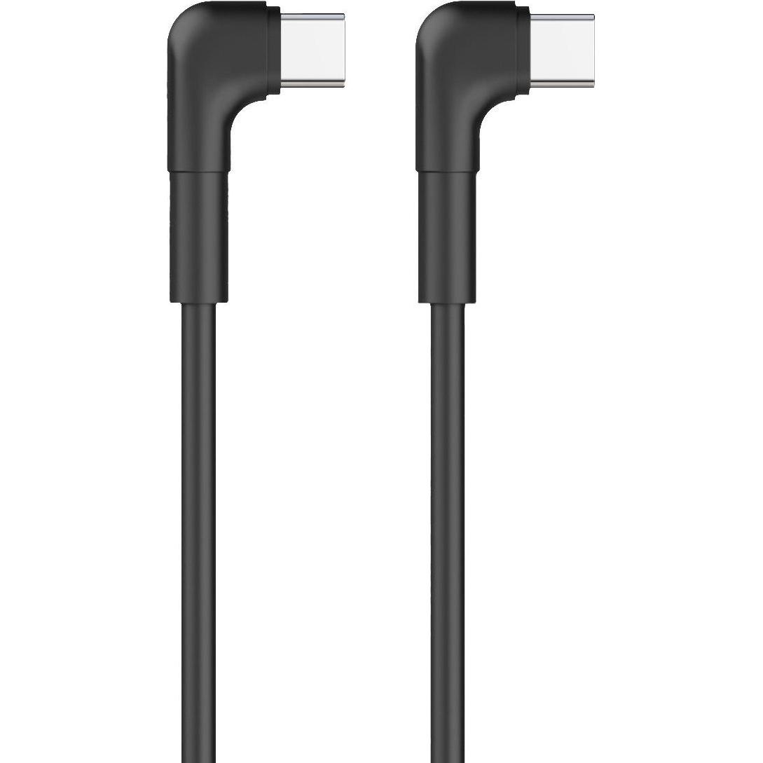 Thumbnail - Maxlife MXUC-09 Winkelkabel USB-C - USB-C 1,0 m 60W schwarz (1 m), USB Kabel