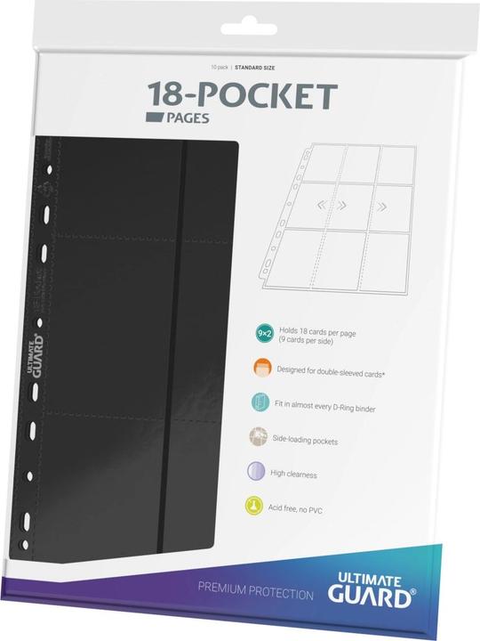 Actual product image Ultimate Guard UGD010404 - 18-Pocket Side-Loading Pages (10), schwarz