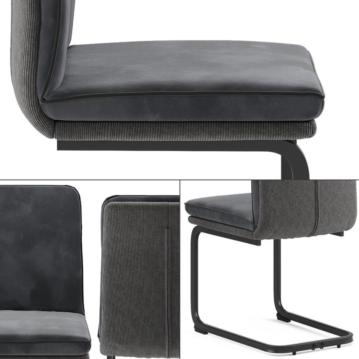 Actual product image Vicco Cantilever chair Eleganza, Anthracite, Set of 4