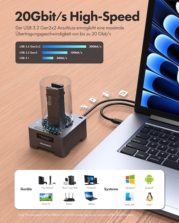 Produktbild Graugear G-M2DK-CL-20G