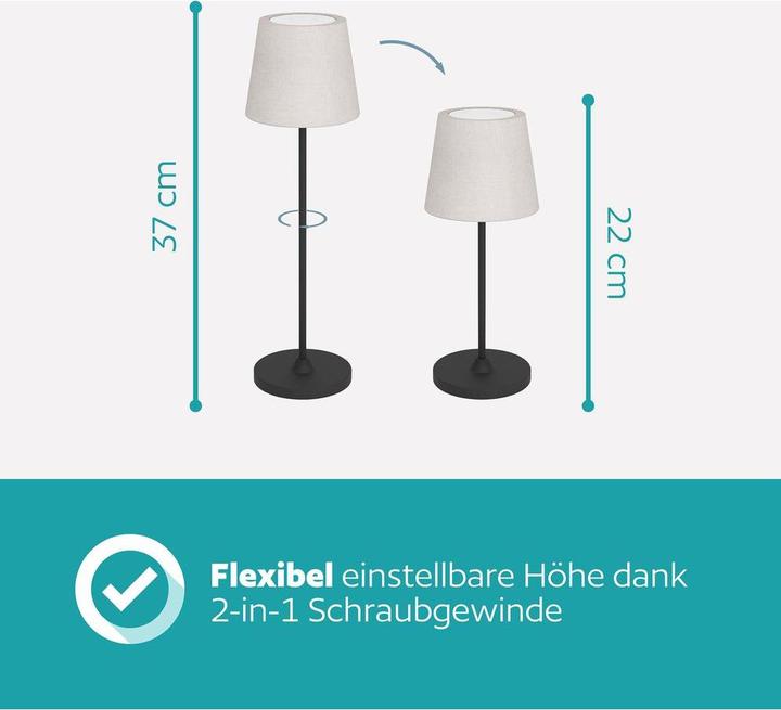 Produktbild EGLO LEONERO - Tischleuchte mit Akku (300 lm)