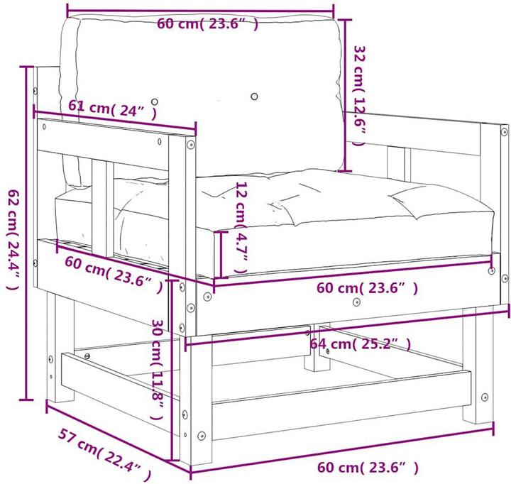 Produktbild vidaXL Gartenstuhl