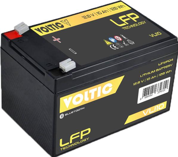 Actual product image Voltic VLI10 LiFePO4 lithium supply battery (12 V, 10 Ah)