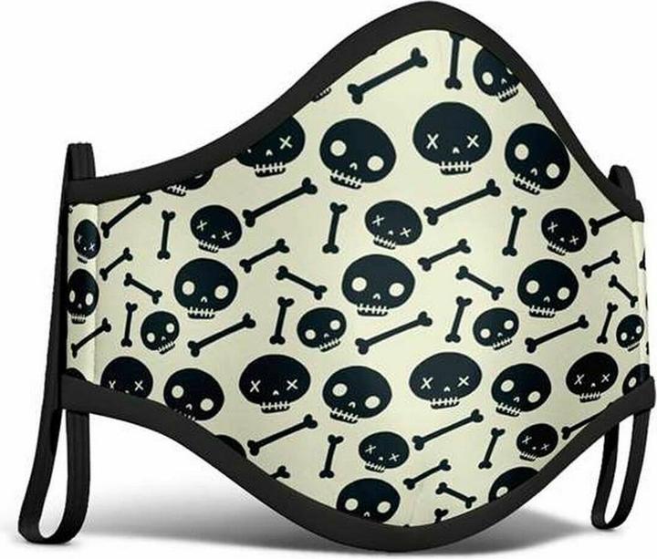 My Other Me Maschera igienica teschi scheletro (Nessuna classe di protezione ufficiale, 1 x)