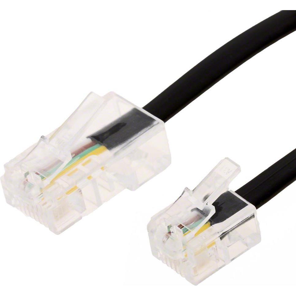 Thumbnail - Shiverpeaks Anschlusskabel 10m St-St Western 8/4 RJ45-6/4 RJ11, Telefon Zubehör