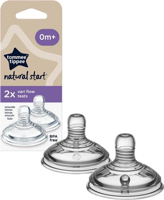 Image du produit Tommee Tippee Lot de 2 tétines à débit variable - transparentes