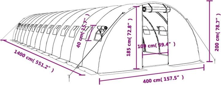 Immagine prodotto vidaXL Gewächshaus