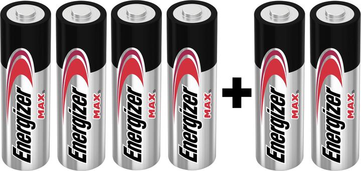 Immagine prodotto Energizer Batterie Max Alcaline Mignon, 4 + 2 gratis (6 pz., AA)