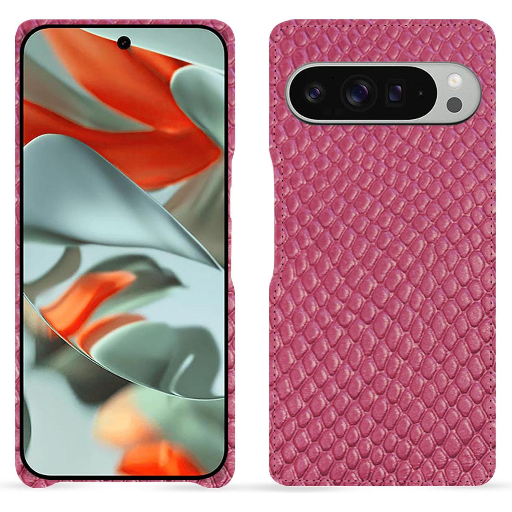 Noreve Lederschutzhülle (Google Pixel 9 Pro XL), Smartphone Hülle, Rosa
