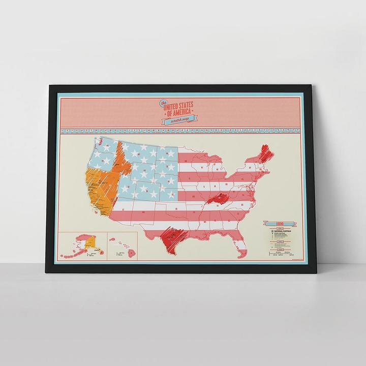 Image du produit Luckies Scratch Map USA (42 x 30 cm)