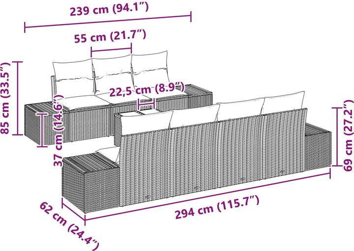 Produktbild vidaXL Gartensofa-set