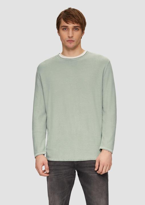Produktbild S.Oliver Strickpullover Gewaschener Feinstrickpullover mit Rollkante (S)