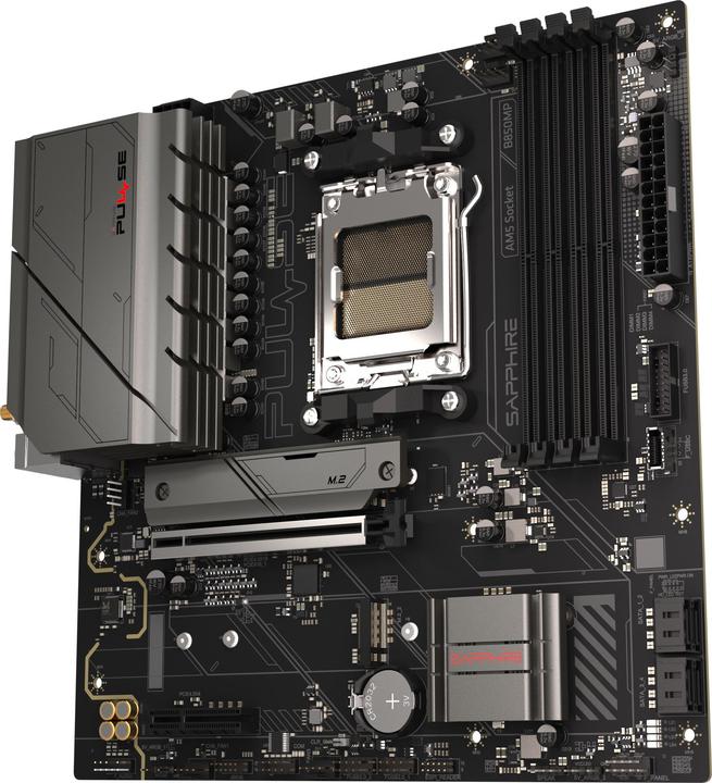 Produktbild Sapphire PULSE B850M WIFI 1xHDMI 1.4 1xDP 1.2 (AM5, AMD B850, mATX)