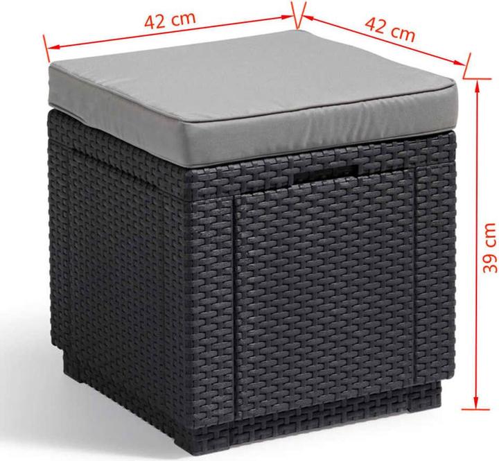 Image du produit Allibert Tabouret Cube (avec coussin)