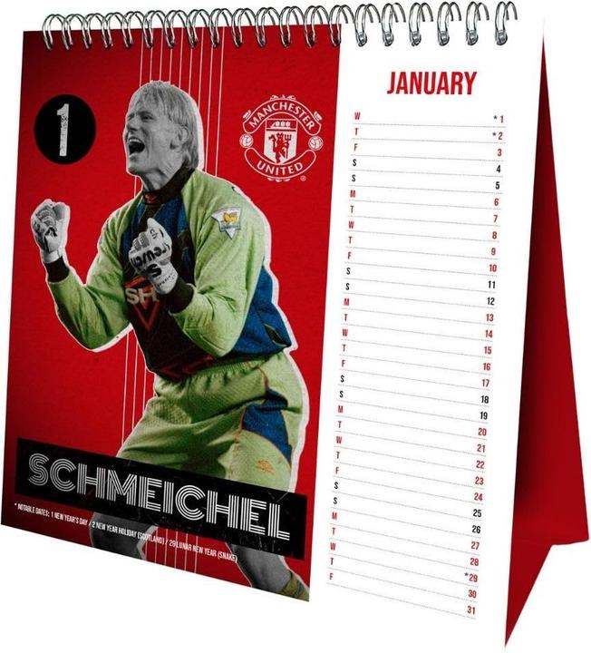 Produktbild Manchester United FC Tischkalender Ultimate 11 2025 (Deutsch)