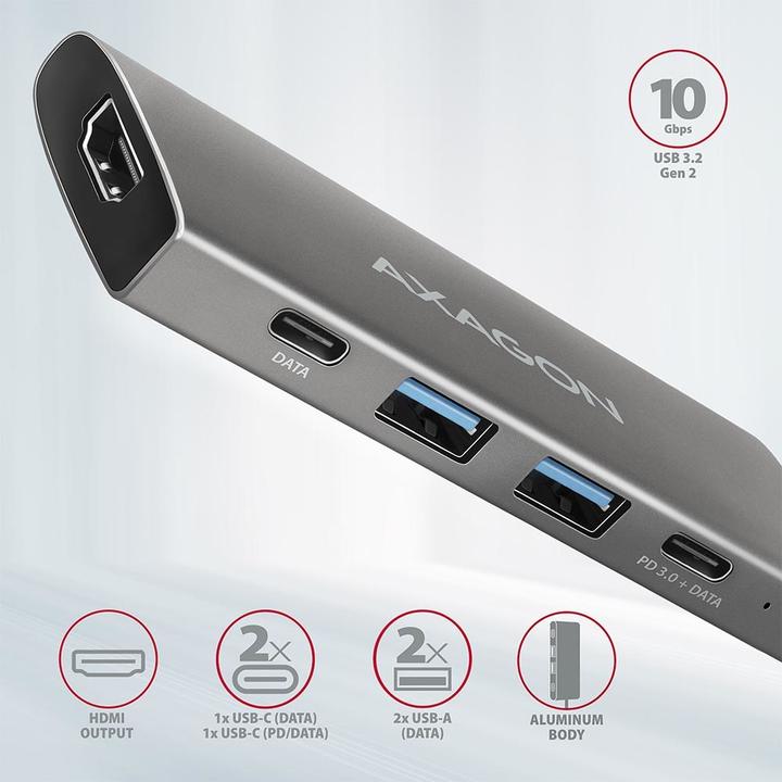 Produktbild Axagon HMC-5G2 (USB-C, 5 Ports)
