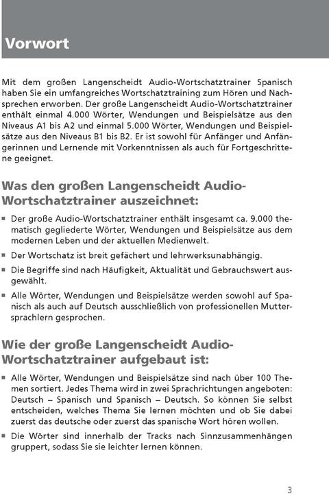 Actual product image Langenscheidt Der grosse Audio-Wortschatztrainer Spanisch (Spanish, German, 2022)